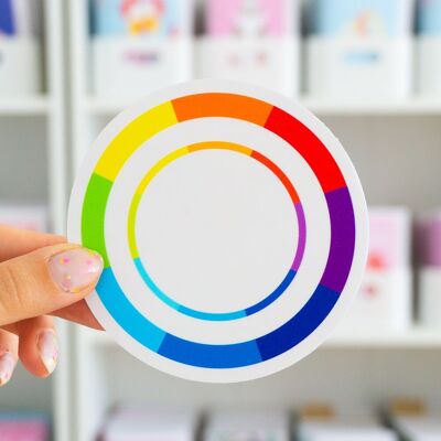 Color wheel Suncatcher sticker, Rainbow sticker, Rainbow sticker suncatcher decal, Rainbow suncatcher, Suncatcher stickers, Window suncatcher