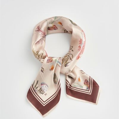 Whispering Sands Cream Square Scarf