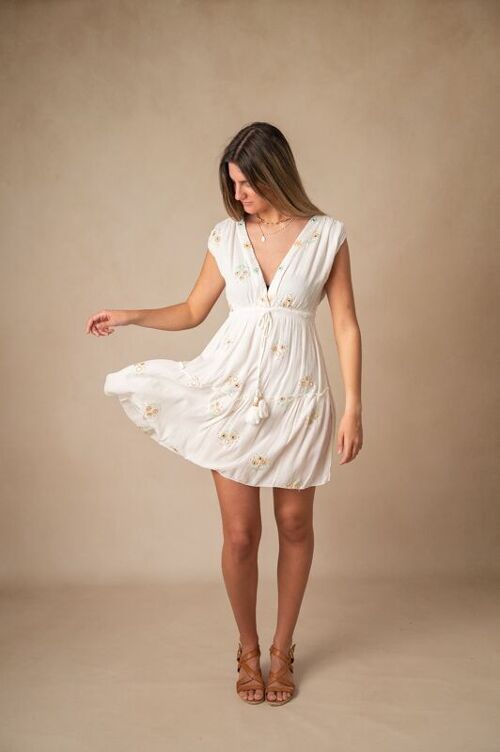 VESTIDO FLOR BLANCO