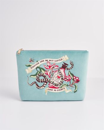 Pochette en velours sarcelle brodée Midsummer Dream Love Potion 1