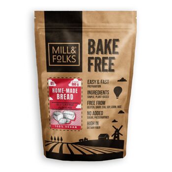 Bake-Free Homemade bread flour mixture 900g | Vegan | Gluten-free | Artisan 7