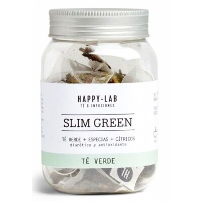 Happy-Lab – SLIM GREEN – Glas mit 14 biologisch abbaubaren Pyramiden