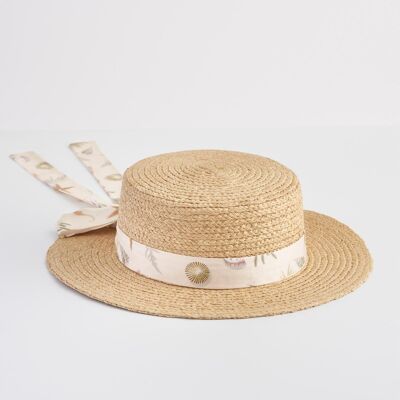 Sombrero de rafia color arena vintage de Whispering Sand