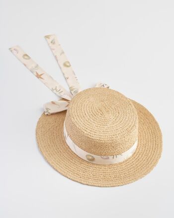 Chapeau en raphia sable vintage Whispering Sand 2