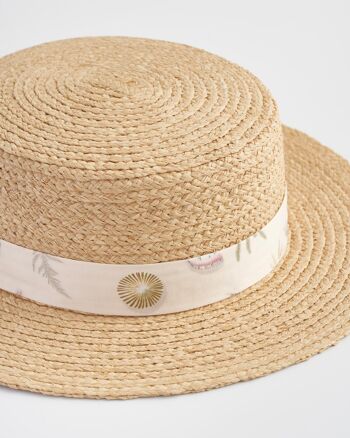 Chapeau en raphia sable vintage Whispering Sand 3