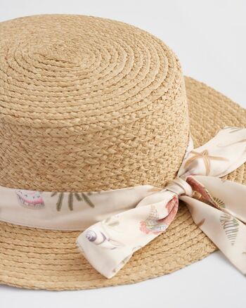 Chapeau en raphia sable vintage Whispering Sand 4