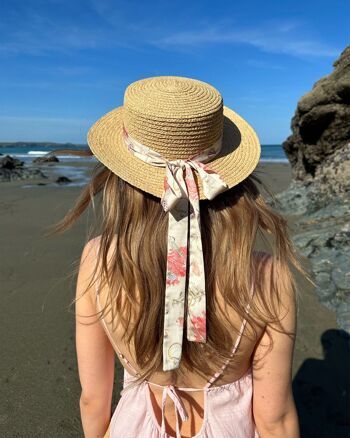 Chapeau en raphia sable vintage Whispering Sand 5