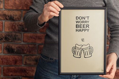 Affiche fête des pères -  beer - affiches - illustration made in France