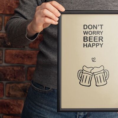 Cartel del día del padre - cerveza - carteles - ilustración hecha en Francia