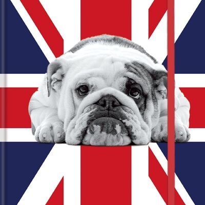 A5-Notizbuch mit britischer Bulldogge