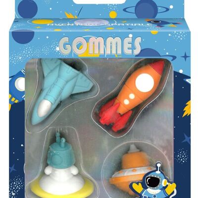 AVENTURE SPATIALE - KIT 4 GOMMES