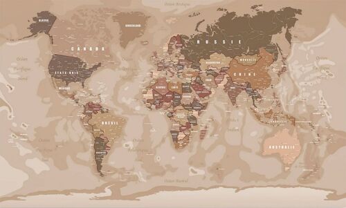 CARTE DU MONDE MODERNE 100 CM X 60 CM