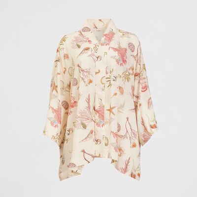 Whispering Sands Lotus Pink Short Kimono