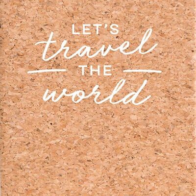 TRAVEL THE WORLD - A6 CORK NOTEBOOK