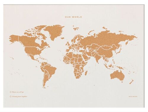 CARTE LIEGE - MONDE M - SPECIAL EDITION BLANC - CADRE BLANC 45CM X 30CM