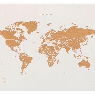 CARTE LIEGE - MONDE M - SPECIAL EDITION BLANC - CADRE BLANC 45CM X 30CM