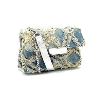 Borsa en vera pelle/Jeans, Made in Italy, art. 112478 20