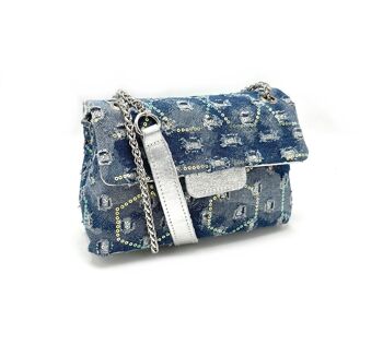 Borsa en vera pelle/Jeans, Made in Italy, art. 112478 26