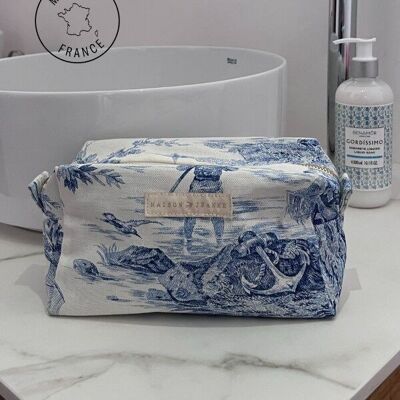 Lison Cube Small Pencil Case - Jouy Bleu