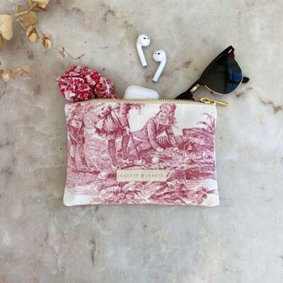 Small Madeleine Pouch - Jouy Rose