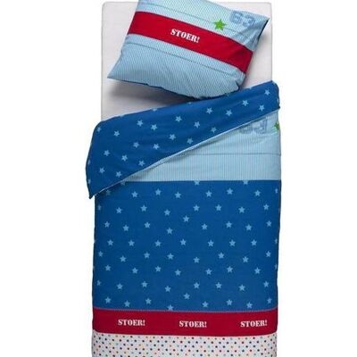 Lief! blue reversible duvet covers for boys with number print 140x220cm