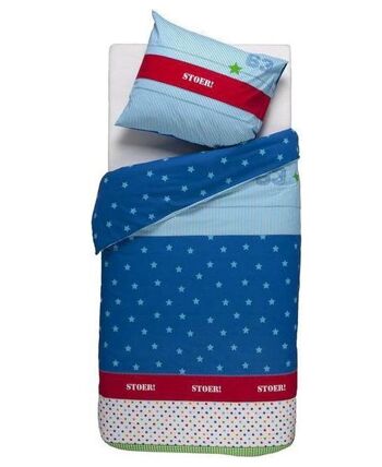 Lief! blue reversible duvet covers for boys with number print 140x220cm