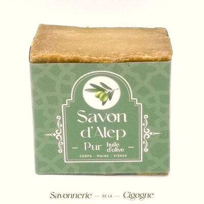 Jabón de Alepo pequeño aceite de oliva puro 120g