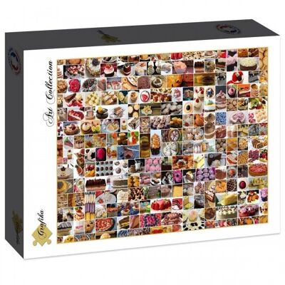 1500 Teile Puzzle - Collage - Kuchen