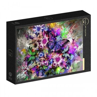 Puzzle de 1000 piezas - Flores y mariposas