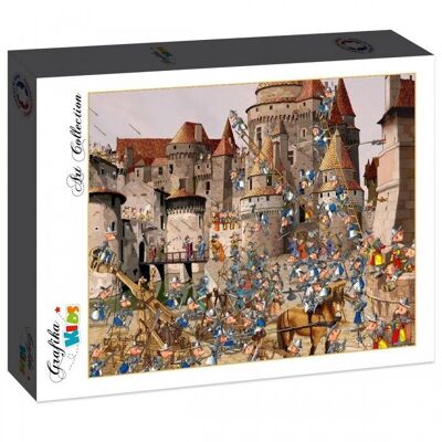 Puzzle de 1000 piezas - François Ruyer - Ataque al castillo