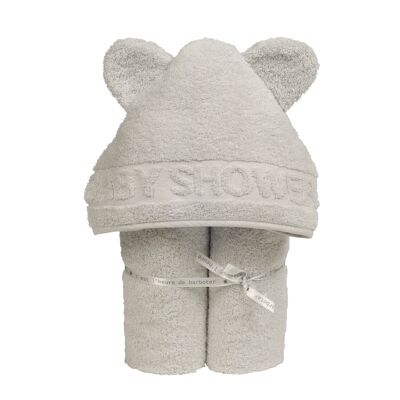 Cape de bain BabyShower grigio perla