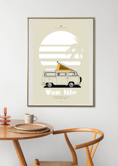 Affiche Combi Van Life Volkswagen