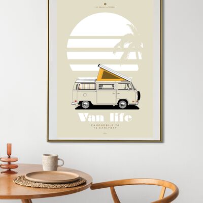 Affiche Combi Van Life Volkswagen
