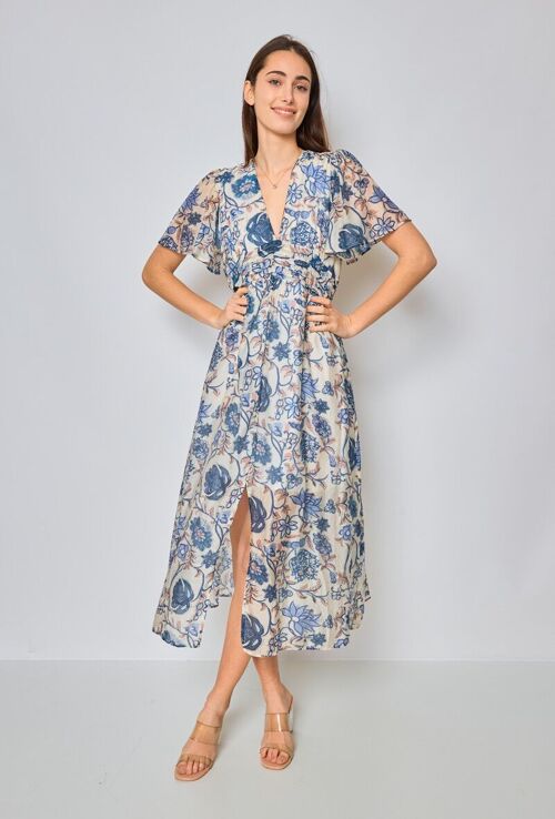 Robe longue avec imprimé