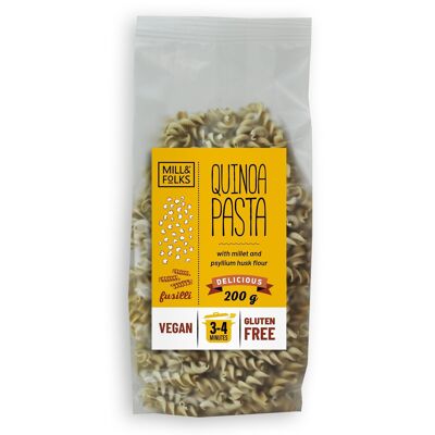 Fusilli de pâtes au quinoa 200g | Végétalien | Sans gluten | Artisan