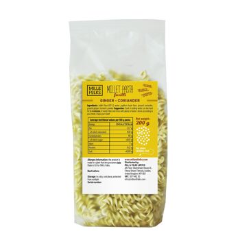 Pâtes au millet fusilli gingembre-coriandre 200g | Végétalien | Sans gluten | Artisan 2