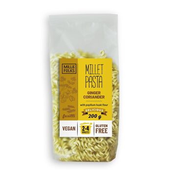 Pâtes au millet fusilli gingembre-coriandre 200g | Végétalien | Sans gluten | Artisan 11