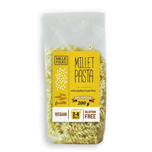 Millet pasta fusilli 200g | Vegan | Gluten-free | Artisan