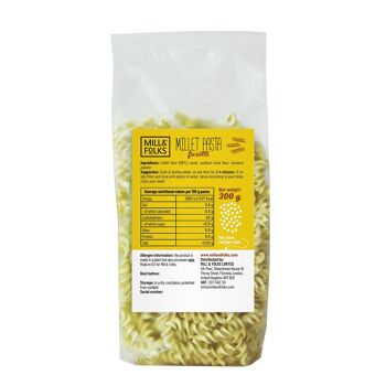 Fusilli de pâtes au millet 200g | Végétalien | Sans gluten | Artisan 2