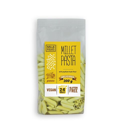 Millet pasta penne 200g | Vegan | Gluten-free | Artisan