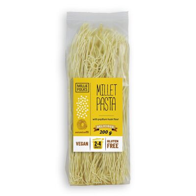 Vermicelli di pasta al miglio 200g | Vegano | Senza glutine | Artigiano