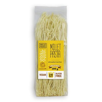 Fideos de pasta de mijo 200g | Vegano | Sin gluten | Artesano