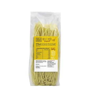 Spaghettis de pâtes au millet 200g | Végétalien | Sans gluten | Artisan 2