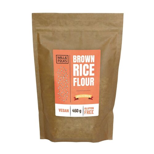 Brown rice flour 450g | Vegan | Gluten-free | Artisan