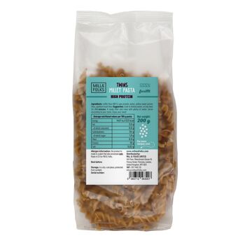 Fusilli de pâtes au millet à haute teneur en protéines Twins 200g | Végétalien | Sans gluten | Artisan 2