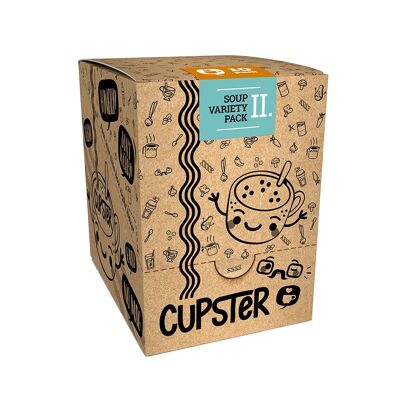 Pack de variétés de soupes instantanées Cupster II. | Végétalien | Sans gluten | Artisan