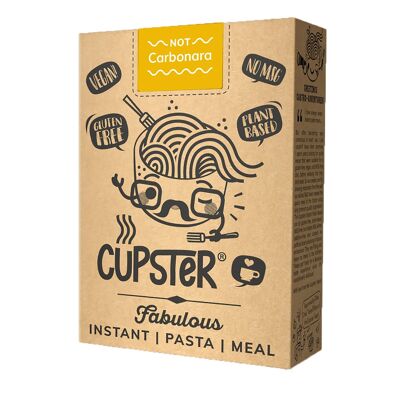 Cupster Pâtes instantanées non carbonara 91g | Végétalien | Sans gluten | Artisan