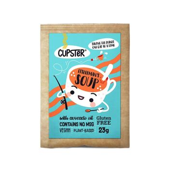 Soupe instantanée du pêcheur Cupster, paquet de 10 (10x23g) | Végétalien | Sans gluten | Artisan 2