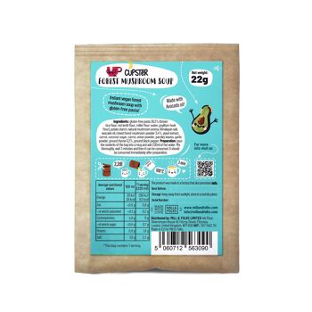 Soupe instantanée aux champignons forestiers Cupster 10 pack (10x22g) | Végétalien | Sans gluten | Artisan 2