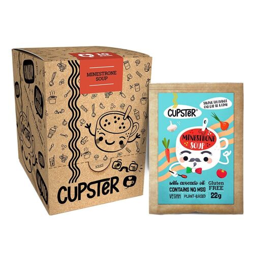 Cupster instant minestrone soup 10 pack (10x22g) | Vegan | Gluten-free | Artisan